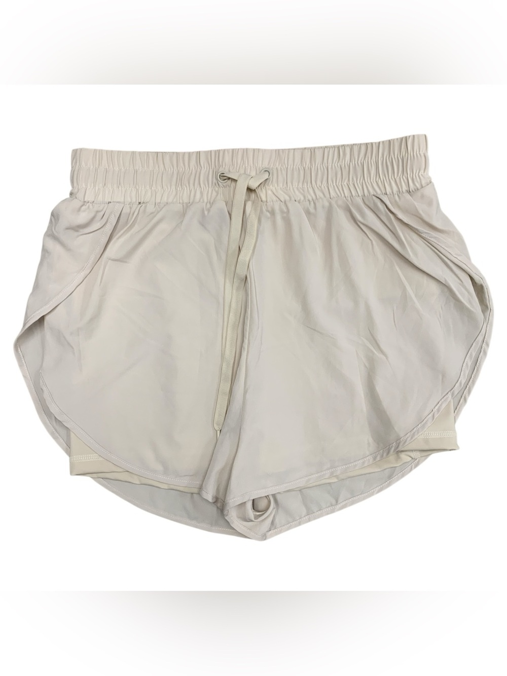 BuffBunny Light Beige Athletic Drawstring Shorts Size S